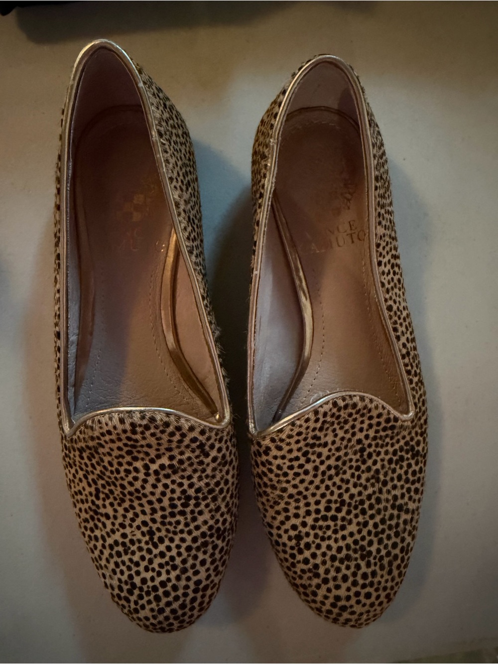Vince Camuto Leopard-Print Slip-On Loafers - Tan/Black